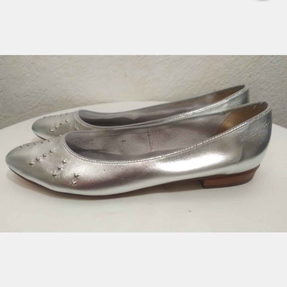 Silver Studded Flats - Picture 3 of 6